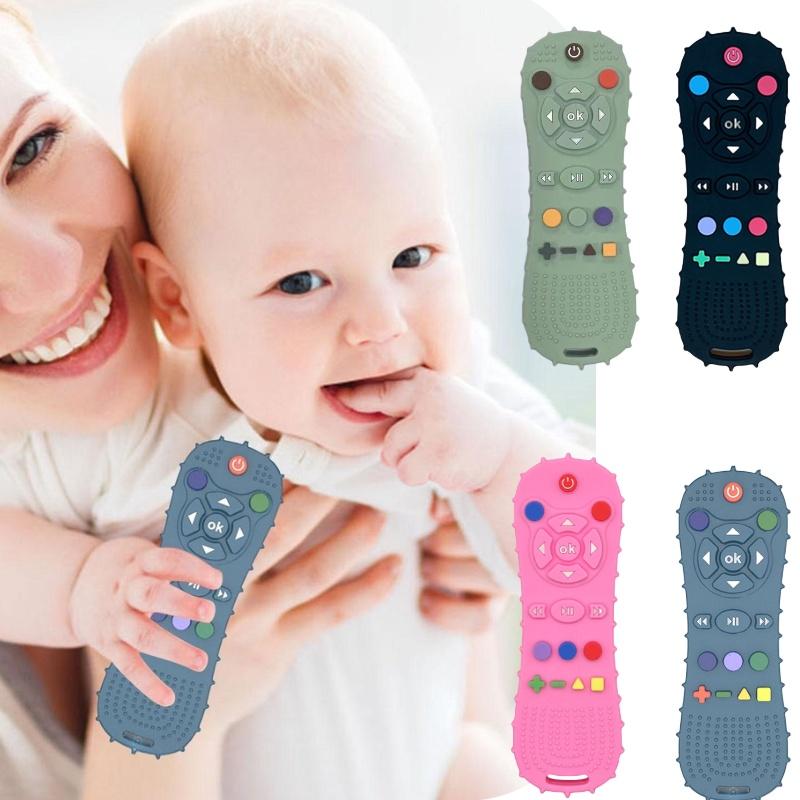 Infant Teething Toy With Colorful Buttons Soft And Chewy Food Grade Silicone 15*5cm
