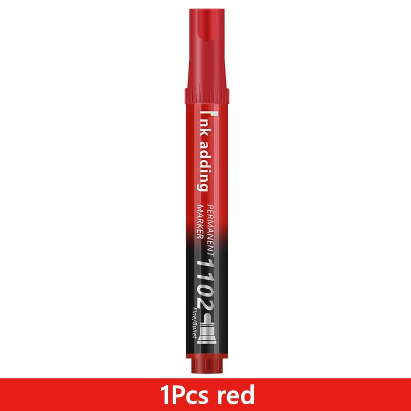 

100/1 Pcs/Set Permanent Art Marker Pen Fine Point Waterproof Ink Thin Nib Crude Nib Black Blue Red Ink 2-3mm Fine Color Marker P