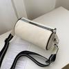 Cylindrical Genuine Leather Women Shoulder Bag Fashion Simple Ladies Crossbody Bag Casual Totes Trendy Messenger Bag
