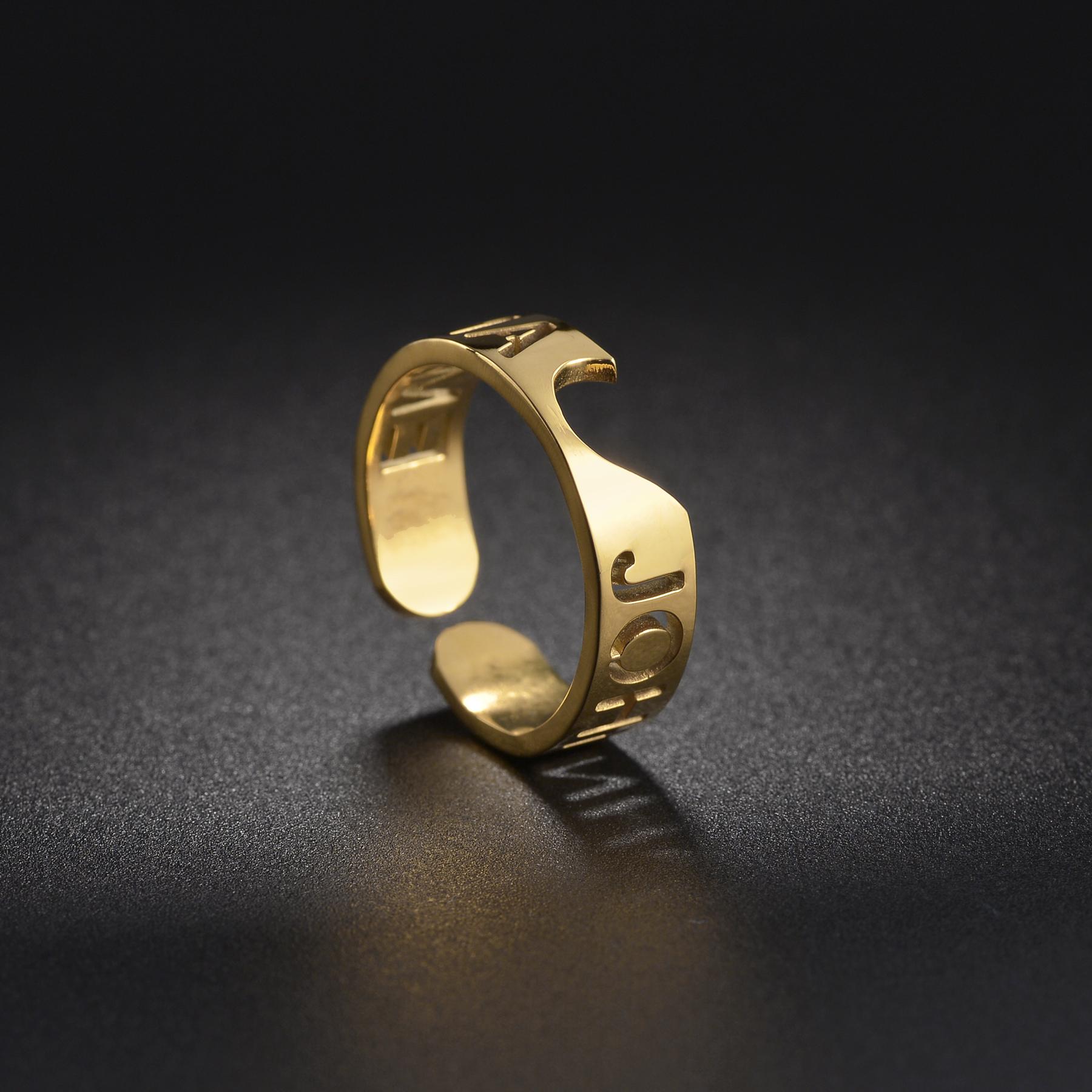 

Atoztide Personalized Custom Names Rings Stainless Steel for Couple Wedding Letter Circle Adjustable Open Size Jewelry Gifts adjustable&silver color