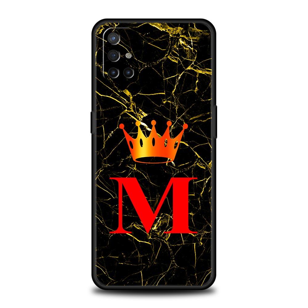 Phone Case For Oneplus 13R 13 12 10T 11 R10 Nord N100 N200 N10 9 9R CE 2 3 Z Pro Lite 5G Soft TPU Cover Marble Letter Fundas Bag