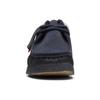 Clarks Wallabee Oak Pelle Pieno Fiore Punta Tonda Scarpe Casual Uomo sneakers Blu Denim 261688437