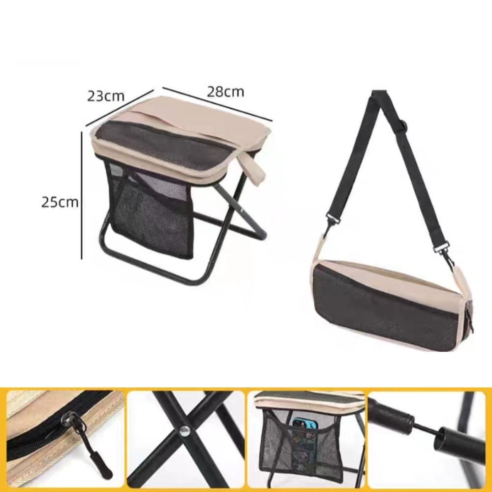 Platzsparend Faltbarer Rucksackhocker Multifunktionaler Klapphocker mit Tasche Faltstuhl Outdoor