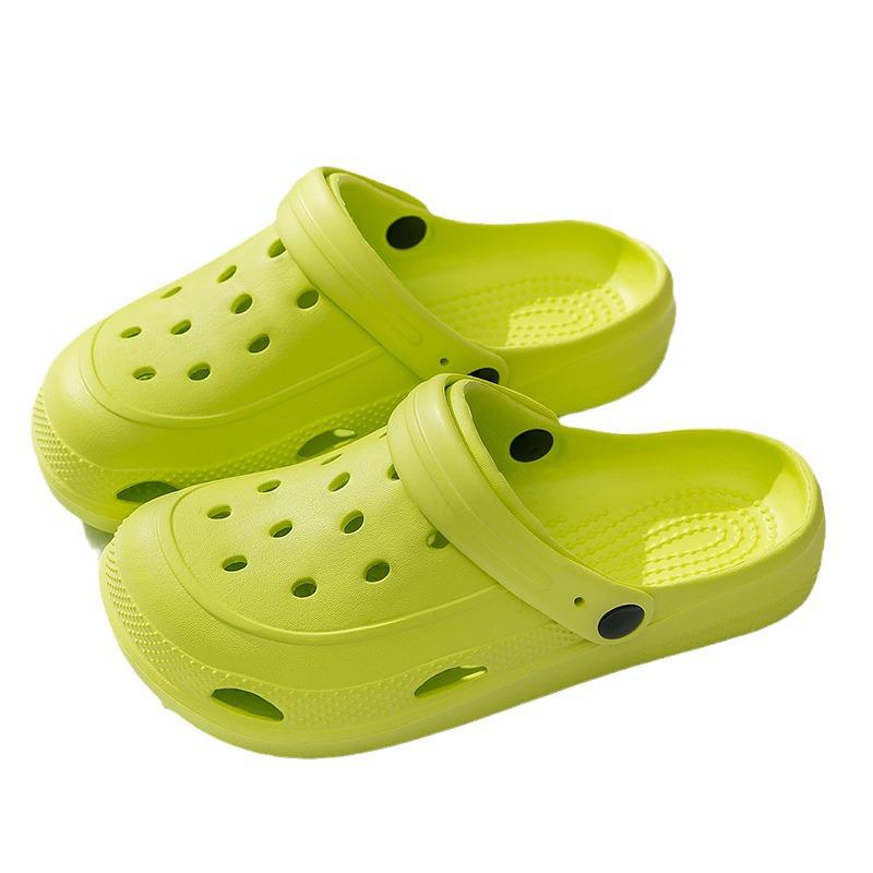 Women's Thick-Soled Non-Slip Clog Slippers - Closed-Toe Summer Outdoor Footwear