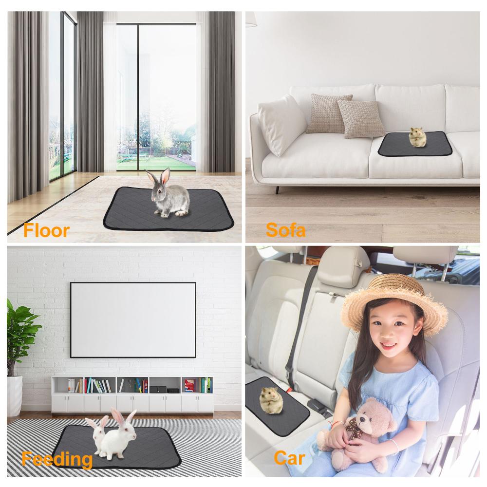 Hamster Reusable Waterproof Bottom Pet Pee Pads Cage Bedding Absorbent Cage Mat Cage Liner