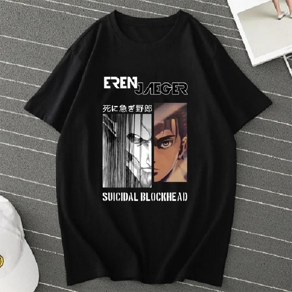 

Attack Giant Anime casual plus-size breathable round neck short-sleeved Anime T-shirt3 XXXXXL чорний