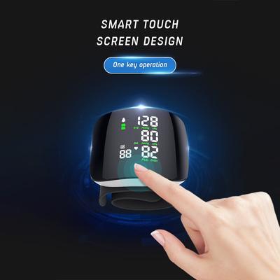 Rechargeable Voice Sphygmomanometer Fully Automatic Digital Heart Rate Wrist Blood Pressure Monitor Smart Touch LCD Screen