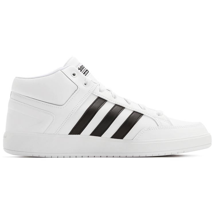 Adidas Cloudfoam All Court Mid Synthetic Leather Fashion Coverage Slip Resistant Lightweight Skateboard Shoes Unisex (Unisex) Skate Shoes