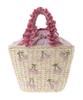 De Cherry Mays Frill Handle Basket Bag for Pink [Maison Fleur] Women,
