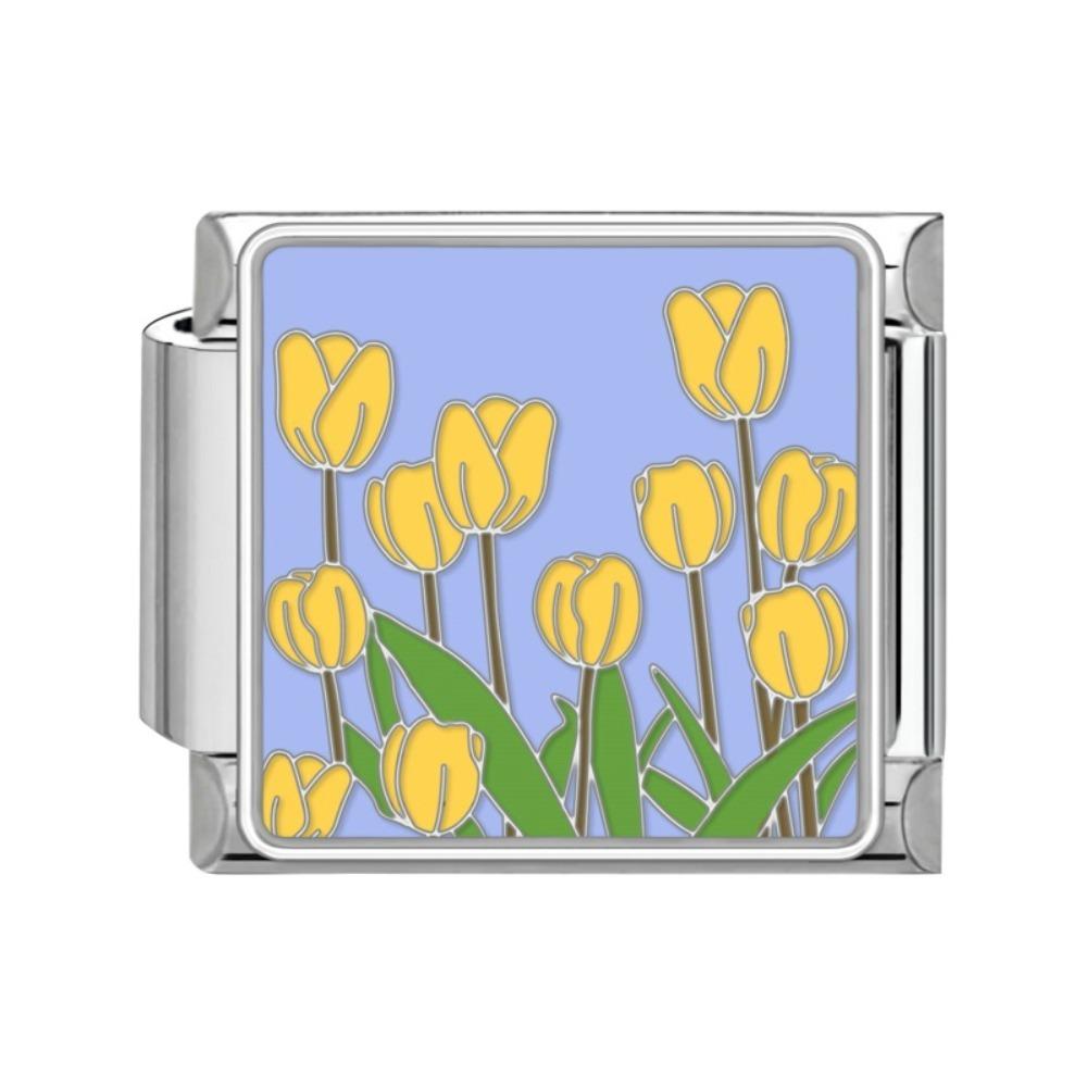 Flower Module Bracelet Accessories Stainless Steel Jewelry New Charm Bracelet Link  Women's