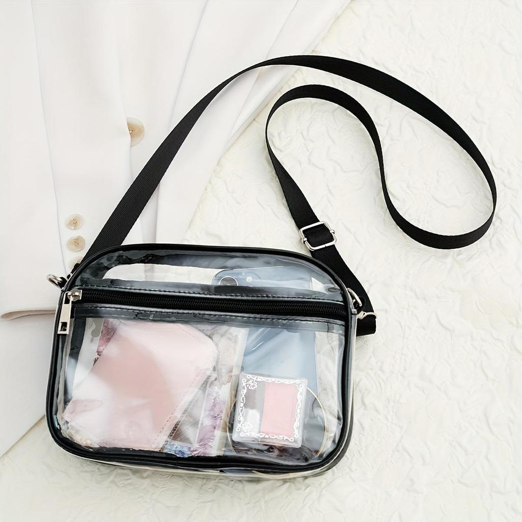 Waterproof Women's Cross-Body PVC Messenger Bag with Adjustable Strap
