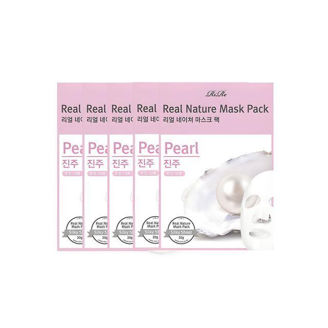 RiRe - Real Nature Mask Pack (Pearl) Set 20g x 5 sheets
