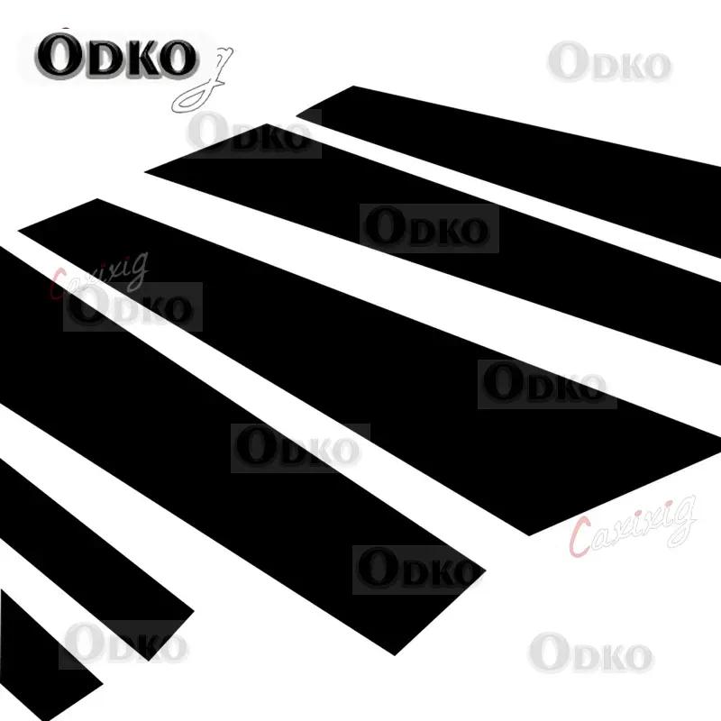 6Pcs Glossy Black Window Door Pillar Posts Trim Cover Sticker Fit For Mercedes-Benz S-Class W221 2005 2006 2007 2008 2009-2013