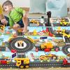Game Mat Identify Ability Vivid Fabric Urban Construction Engineering Small Map Toy for Kids