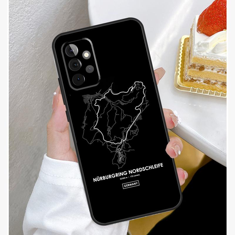 

Nurburgring F1 Circuit Case для Samsung Galaxy A54 A34 A14 A15 A35 A55 A52 A32 A12 A51 A71 A33 A23 A13 A53 Coque Samsung A34 5G