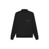 Fear of God Essentials FW21 Pullover Mockneck Sweatshirt with Reflective Logo Unisex Tops Black FOG-FW21-189