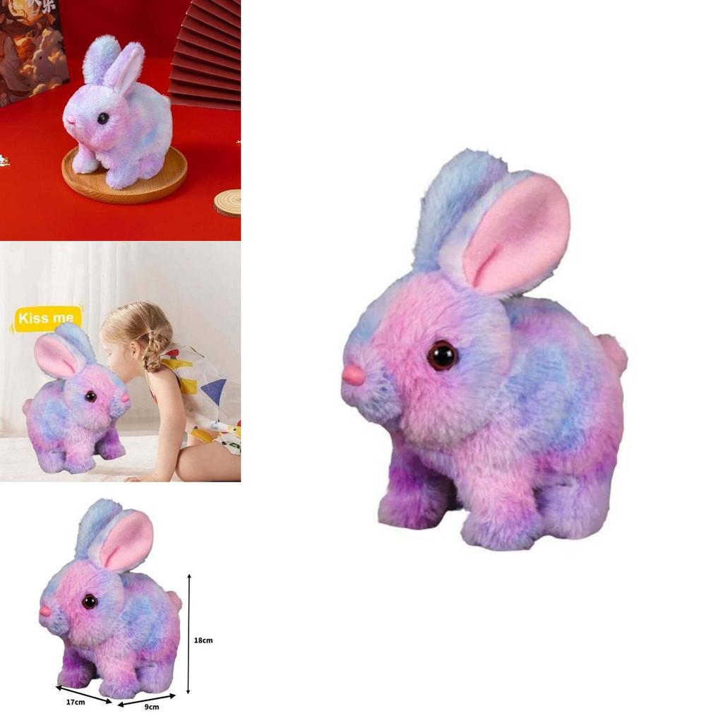 Plush Rabbit Toy With Jumping Sound And Motion Sensor For Kids Interactive Play