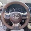 Hand-Stitched Non-Slip Black Brown Genuine Leather Car Steering Wheel Cover For Lexus ES250 ES300h GS200 GS300h GS450h LX570 As1