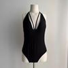 Oho Style One Piece Swimsuit Bikini Set for Women High Waisted Halter Neck Push Up Sexy Tummy Control Summer