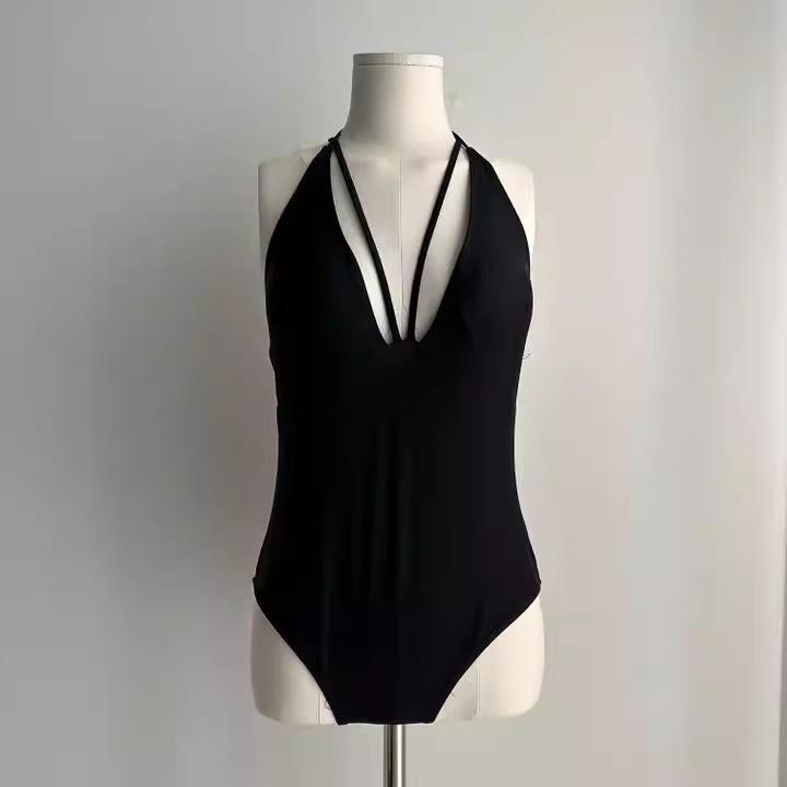 Oho Style One Piece Swimsuit Bikini Set for Women High Waisted Halter Neck Push Up Sexy Tummy Control Summer