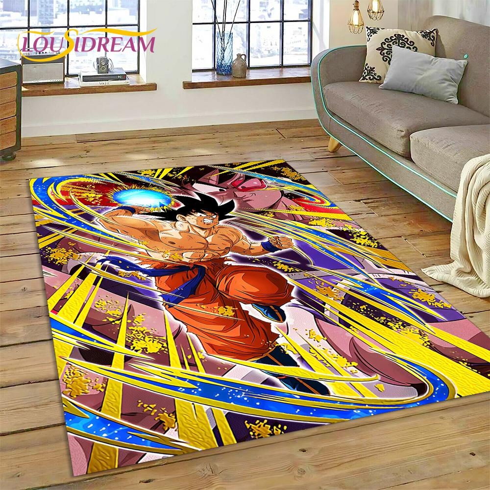 HD Japan Anime D-Dragon-Ball Cartoon 3D Rug Carpet for Living Room Bedroom Decor,Non-slip Decoration for Sofa Doormat Gift Kid