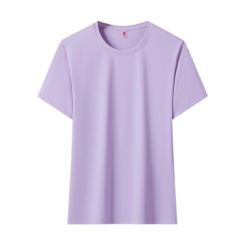 Summer Ice Silk Speed Drying Short Sleeve Women's Outdoor Leisure Sports Running Fitness T-shirt Elastic Loose Round Neck Top