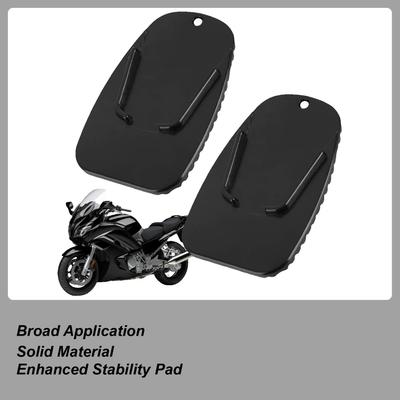 Motorcycle Kickstand Pad Motorcycle Kickstand Foot Plate Anti-Slip Coaster 2 Pieces Motorbike Parking Accessory For Scooter