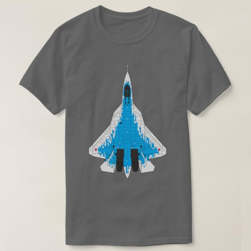 Sukhoi Su57 Russian Stealth Fighter Men T-Shirt Short Sleeve Casual 100% Cotton Shirt