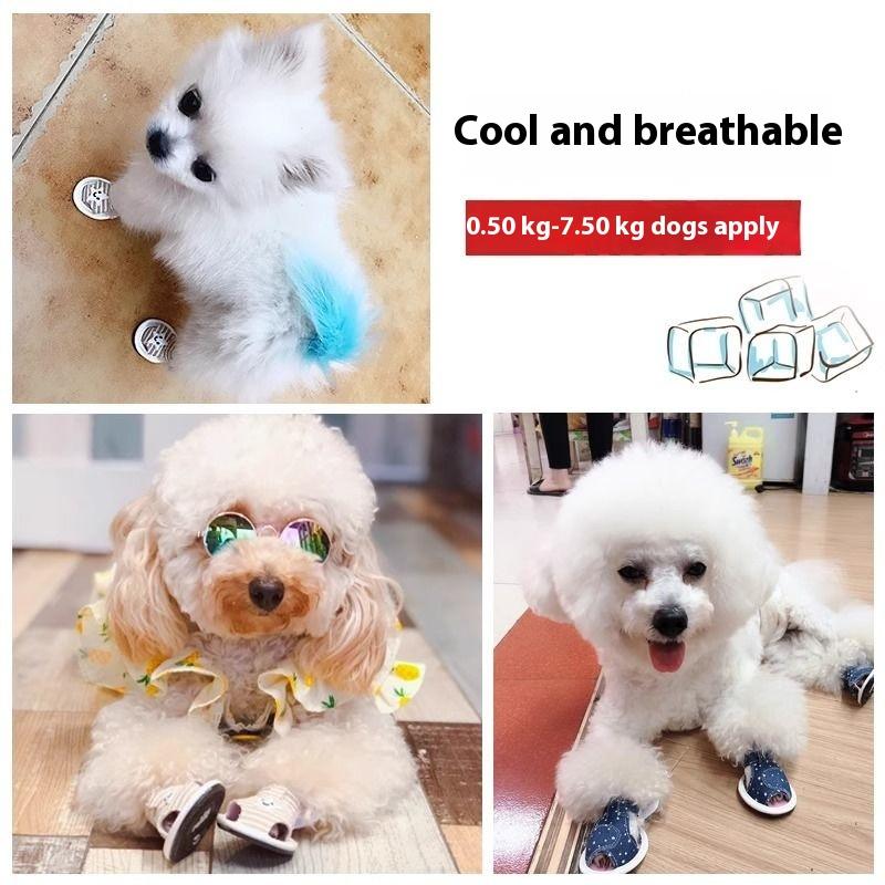 Pet Supplies Breathable Shoes for Small Dogs In Summer, No-drop Shoe Covers, Anti-dirty Foot Covers for Outdoor Use