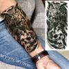 1 Sheet Bravery Tiger Temporary Tattoos For Men Adults Women Waterproof Fake Tattoo Sticker Disposable Washable Tatoo Decoration