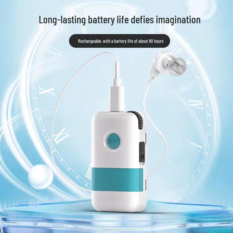 

Rechargeable Box Hearing Aid for Severe Hearing Loss, Noise-Free, Designed for Elderly Ages 70-80 Single Ear