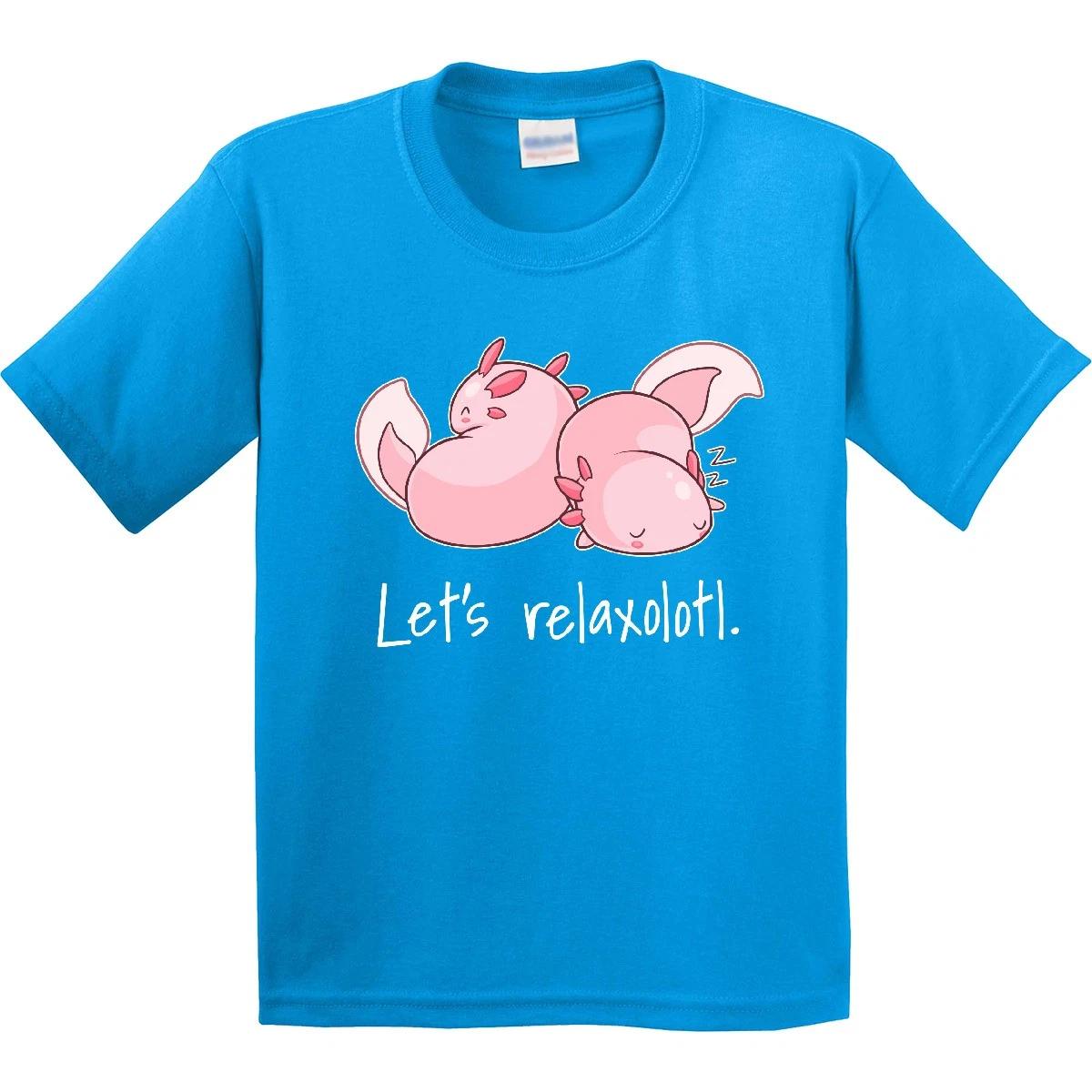 

Inktastic Let s Relaxolotl With Cute Sleeping Axolotls Youth T-Shirt Animals Two 100