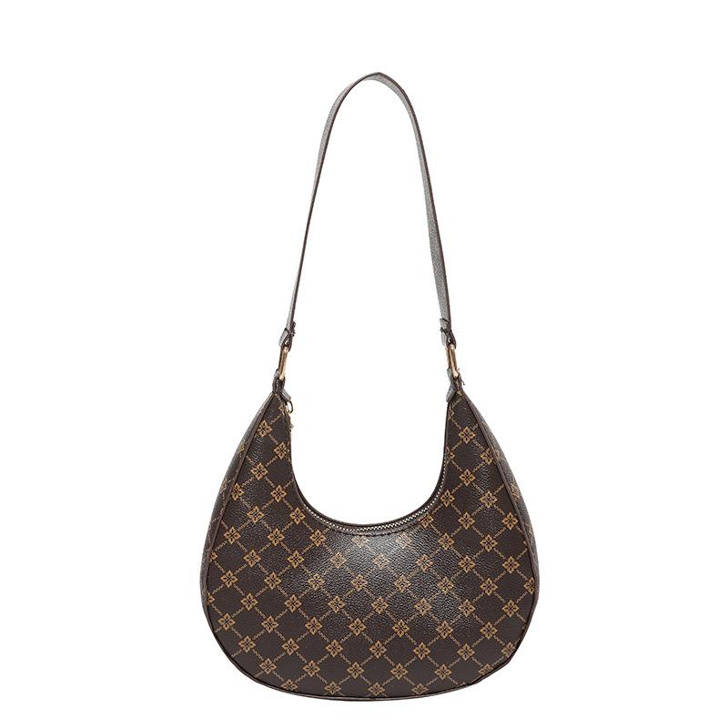 Retro Bag Women's 2025 Spring Fashion Simple Shoulder Bag Casual Crescent Bag Handbag