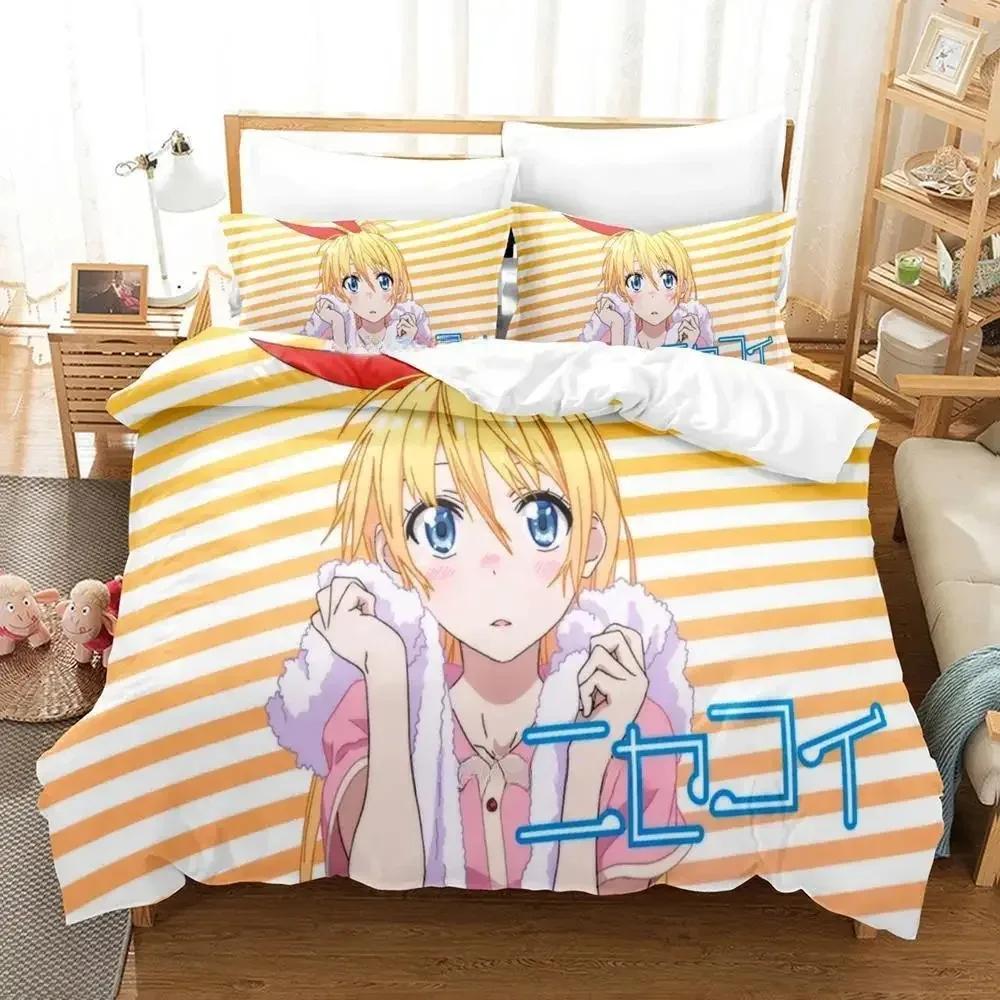 Comforter New Nisekoi Bedding Set Single Twin Full Queen King Size Bed Set Adult Kid Bedroom S 3D Print Anime Bed
