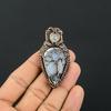 Tree Of Life Dendrite Opal & Rainbow Moonstone Gemstone Jewelry, 999 Copper Wire Wrapped Pendant, Gift For Women Handmade Pendant