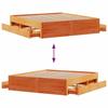 Solid Wood Bed without Mattress with Drawers Brown 180 x 200 cm