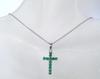 [Your and My Jewelry Box] Natural Emerald 0.5 Carat Cross Pendant Necklace [May Birthstone] 10053