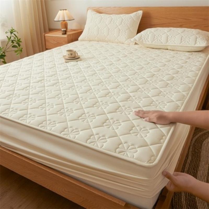 New Style Class A Raw Cotton Padded Waterproof Fitted Bed Sheet Mattress Cover Bedspread Comforter for Bedding Protection