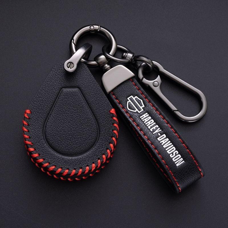 Leather Car Remote Key Case Cover Shell for Harley Davidson Softail Sportster VRSC Touring X48 883 1200 Street Glide Accessories