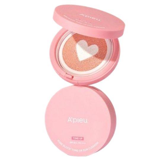 A’PIEU Pure Block Tone‑Up Sun Cushion SPF50+ PA++++ 11g ×2 Pack
