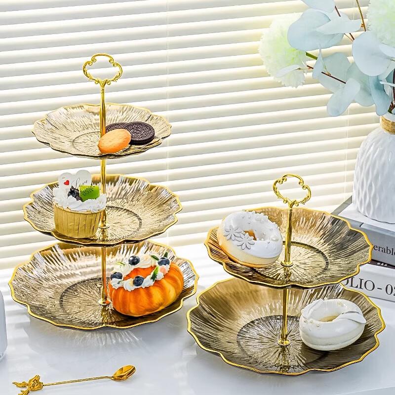 Zoz Light Luxury 3-Tier Fruit & Snack Dessert Stand