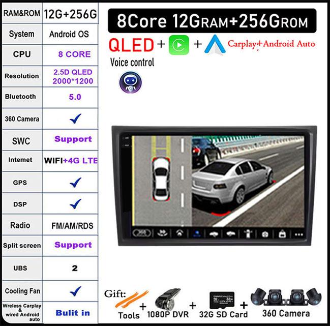 Navigation GPS HD Screen For Volvo XC90 2004 -2014 Android 14 WiFi Car Video Multimedia Player Bluetooth Head Unit