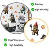 Durable PVC Wall Murals Halloween Sticker, Pumpkin Witch Skeleton Printed, Self-adhesive Waterproof Autumn Harvest Stickers Decals, for Farm