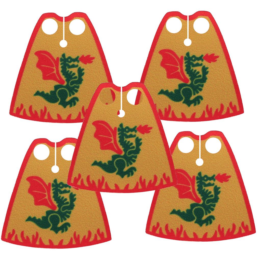 MOC Officer Cape Building Blocks Kit Medieval Lion Knights Figures Accessories Shawl Imitation Fur Cloak Bricks Toys Boys Gift