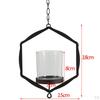 Wire Hollow Wedding Hanging Candle Holders Lantern Case