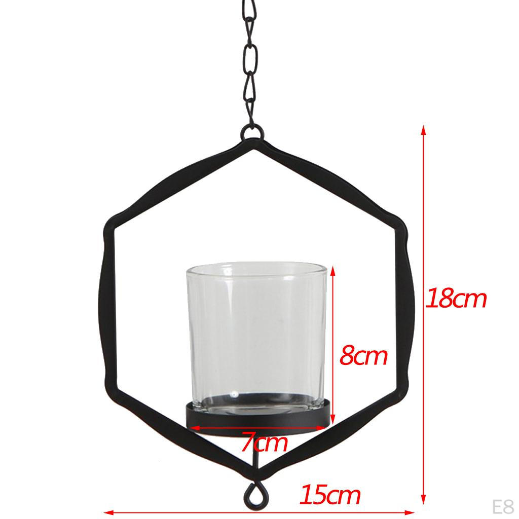 Wire Hollow Wedding Hanging Candle Holders Lantern Case