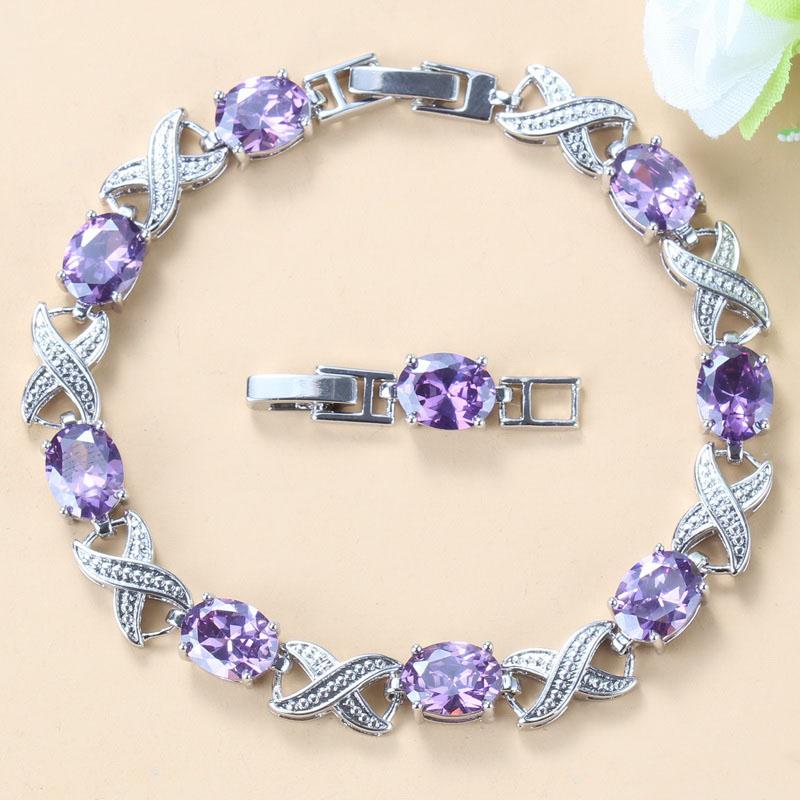 Bridal Wedding Jewelry Natural Colorful Cubic Zirconia Adjustable Length Link Bracelet Bangle For Women Gift