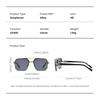 Trendy Aviator Sunglasses for Mens Womens Retro Double Bridge Metal Driving UV400 Outdoor Eyewear Semi-Rimless