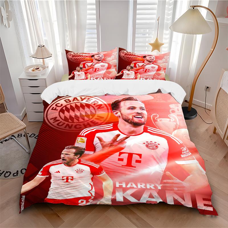 3-teilige Kane's Bayern Triumph Celebration Bettwäsche-Sets Für Alle Größen Neu 3D-Druck Bettbezug Bettdecke Bettbezug Kissenbezug Schlafzimmerdekoration