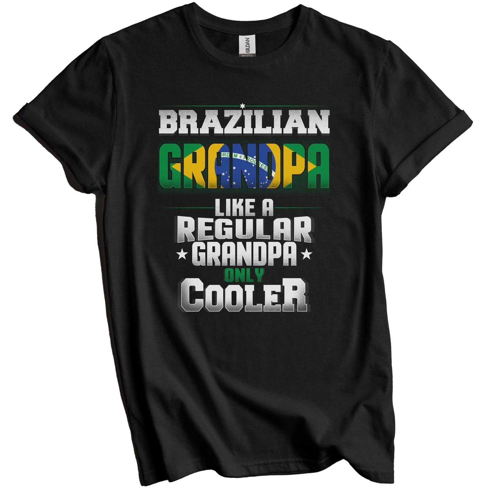 

Brazilian Grandpa Regular Grandpa Only Cooler Shirt Funny Brazil Gift 4XL